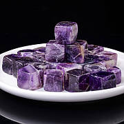 Аметист, кубик 2*2 см, оброблений натуральний фіолетовий мінерал, вага 15-20 грам