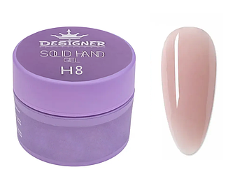 Гель для нарощування Designer Solid Hand Gel H8, 15 мл (бежево-рожевий)