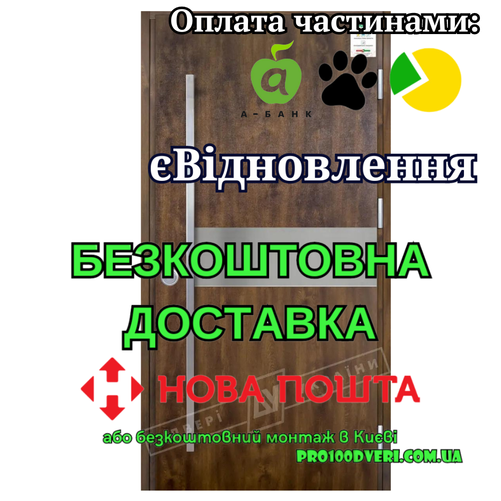 Вхідні двері з терморозривом модель МОДЕЛЬ 9 серія GRAND HOUSE 73 mm, Двері України, ручка труба