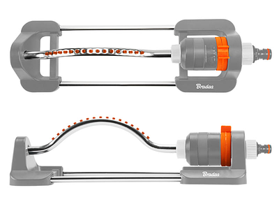 Осцилюючий зрошувач, алюмінієвий кронштейн, площа поливу до 180 м², (маятниковий дощувач для газону), Bradas