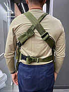 РПС / розгрузка-ліфчик з 15 підсумками, колір Олива, жилет розвантажувальний, ремінно-плечова система для військових, фото 2