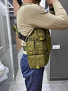 РПС / розгрузка-ліфчик з 15 підсумками, колір Олива, жилет розвантажувальний, ремінно-плечова система для військових, фото 3