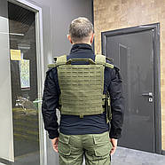 Плитоноска з підсумками - 8 шт, темна Олива, зразка НАТО, із системою Molle, plate carrier molle placard, фото 4