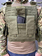 Плитоноска з підсумками - 8 шт, темна Олива, зразка НАТО, із системою Molle, plate carrier molle placard, фото 5