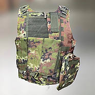 Плитоноска з підсумками - 6 шт, швидке скидання, Italian Camo, зразка НАТО, Molle, plate carrier molle placard, фото 4