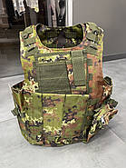 Плитоноска з підсумками - 6 шт, швидке скидання, Italian Camo, зразка НАТО, Molle, plate carrier molle placard, фото 10