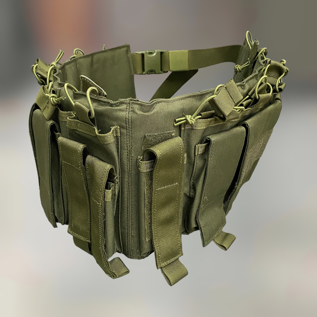 Варбелт з 20 підсумками (варбелт) Yakeda, Олива, тактичний бойовий пояс із системою Моллі, розгрузка поясна, фото 1