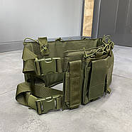 Варбелт з 20 підсумками (варбелт) Yakeda, Олива, тактичний бойовий пояс із системою Моллі, розгрузка поясна, фото 2