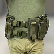 Варбелт з 20 підсумками (варбелт) Yakeda, Олива, тактичний бойовий пояс із системою Моллі, розгрузка поясна, фото 4