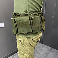Варбелт з 20 підсумками (варбелт) Yakeda, Олива, тактичний бойовий пояс із системою Моллі, розгрузка поясна, фото 5
