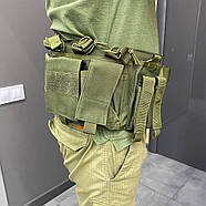 Варбелт з 20 підсумками (варбелт) Yakeda, Олива, тактичний бойовий пояс із системою Моллі, розгрузка поясна, фото 6