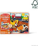 Дерев´яний масивний пазл Melissa & Doug Construction Vehicles, транспорт