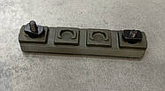 Планка Picatinny для кріплення на M-LOK, Олива, DLG TACTICAL (DLG-111-green) 7 Slots, планка Пікатінні для M-LOK 7 слотів, фото 2