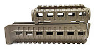 Цівка на АК 47/74 DLG TACTICAL (DLG-099-beige) полімерна, колір Койот, 2 планки picatinny з кріпленням M-LOK, фото 5