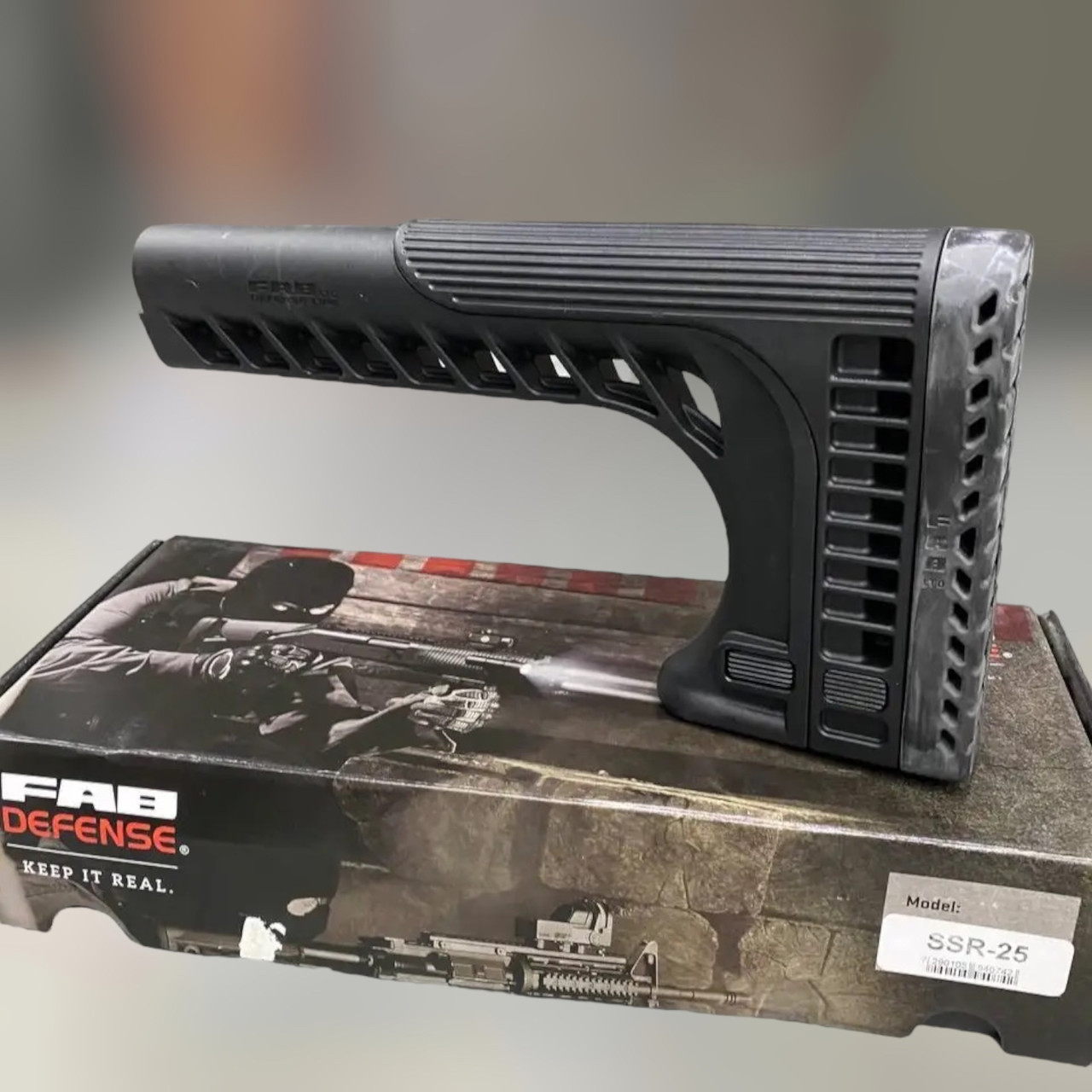 Приклад FAB Defense SSR-25 з регульованою щокою та потиличником для AR15. Колір чорний (fx-ssr25), фото 1