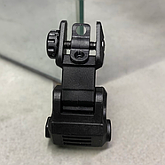 Мушка та цілик високі, DLG TACTICAL (DLG-167), колір Чорний, знімні на Picatinny, відкидні, фото 2