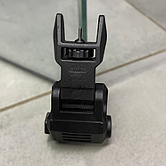 Мушка та цілик високі, DLG TACTICAL (DLG-167), колір Чорний, знімні на Picatinny, відкидні, фото 3