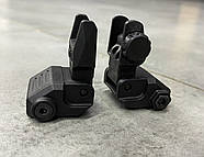 Мушка та цілик низькі, DLG TACTICAL (DLG-166), колір Чорний, знімні на Picatinny, відкидні, фото 5