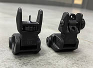 Мушка та цілик низькі, DLG TACTICAL (DLG-166), колір Чорний, знімні на Picatinny, відкидні, фото 6