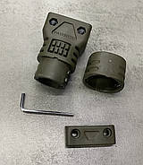 Рукоятка передня коротка DLG TACTICAL (DLG-117-green), колір Олива, з відсіком, з планкою Пікатінні, фото 7