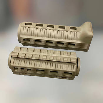 Цівка на АКСУ DLG TACTICAL (DLG-122-beige) полімерна, колір Койот, планка picatinny з кріпленням M-LOK