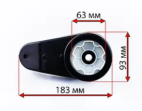 Редуктор дитячого електромобіля з мотором 550 класу 13000 RPM 12 V Вал 15 мм, фото 4