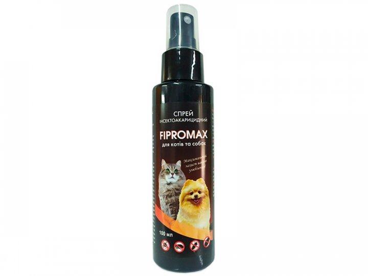 Спрей Fipromax (Фіпромакс) інсектоакарицидний протипаразитарний для котів и собак, 100мл (захист від бліх і кліщів 30 днів) F-008