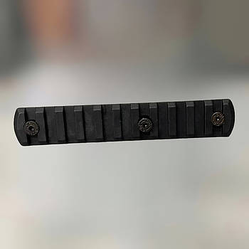 Планка Picatinny для кріплення на M-LOK, Чорна, DLG TACTICAL (DLG-113-black) 11 Slots, планка Пікатінні для M-LOK 11 слотів