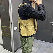 Плитоноска з підсумками 6 шт, швидке скидання на дроті, Койот, із системою Моллі, plate carrier molle placard, фото 3