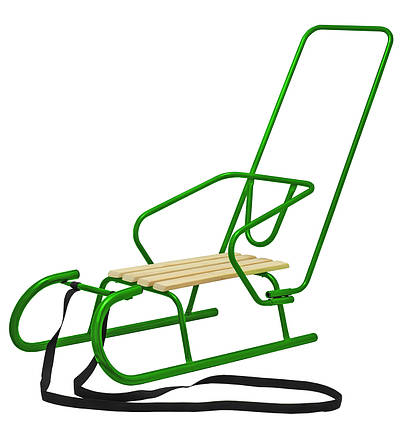 Ручка для санок Snower, зелена, фото 2