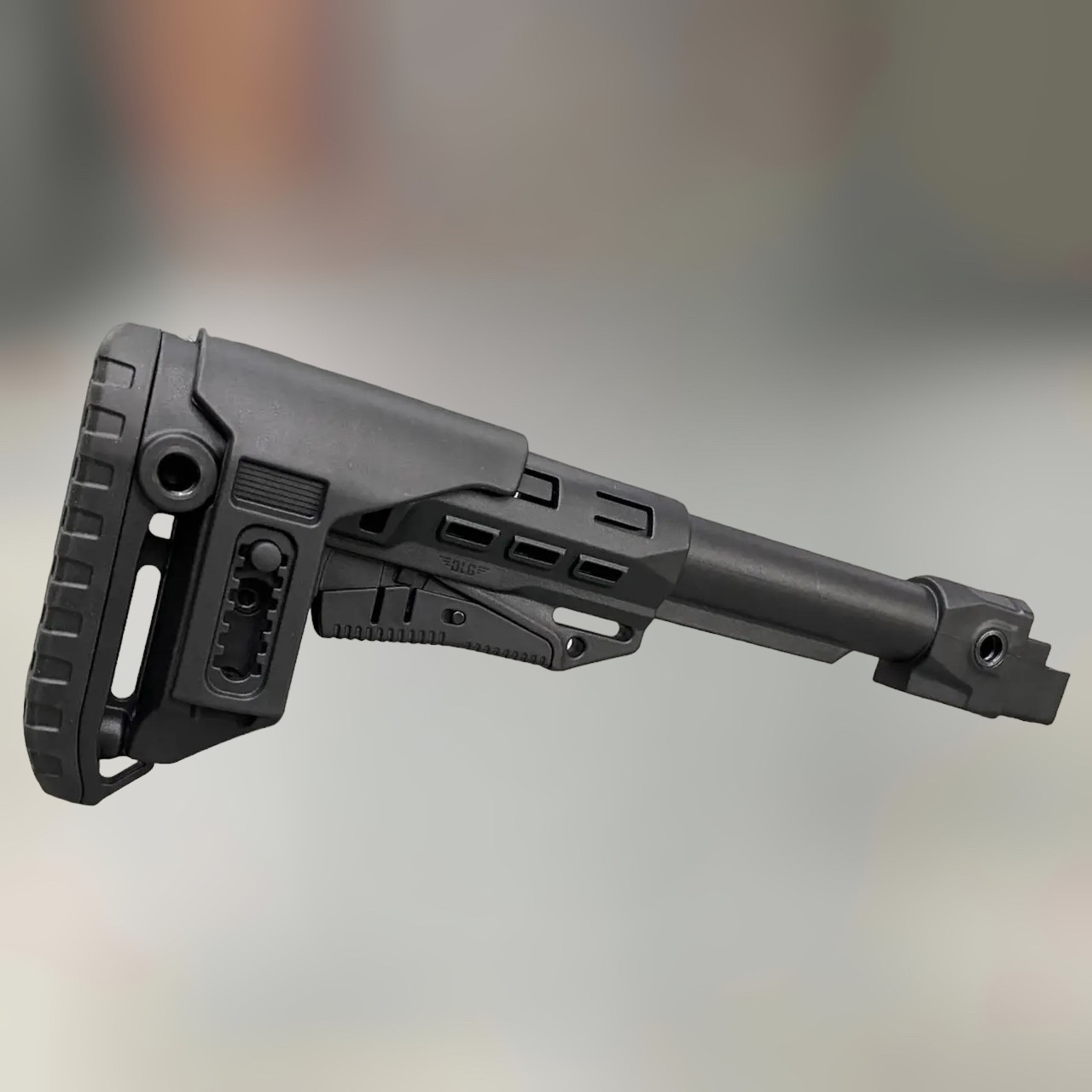 Прямий приклад DLG TACTICAL, телескоп, з підщічником, Чорний (повний комплект), антабка на 2 сторони, фото 1