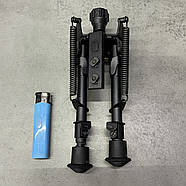 Сошки Harris Bipod S-BRM-MLOK, 152-229 мм, шарнірна база, підпружинені ніжки з гумовими наконечниками, фото 5