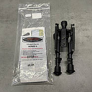 Сошки Harris Bipod S-BRM-MLOK, 152-229 мм, шарнірна база, підпружинені ніжки з гумовими наконечниками, фото 8