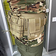 Пояс розвантажувальний з Моллі, підсумки, Койот, валберт з підсумками, покращений тактичний бойовий пояс з Моллі, фото 5