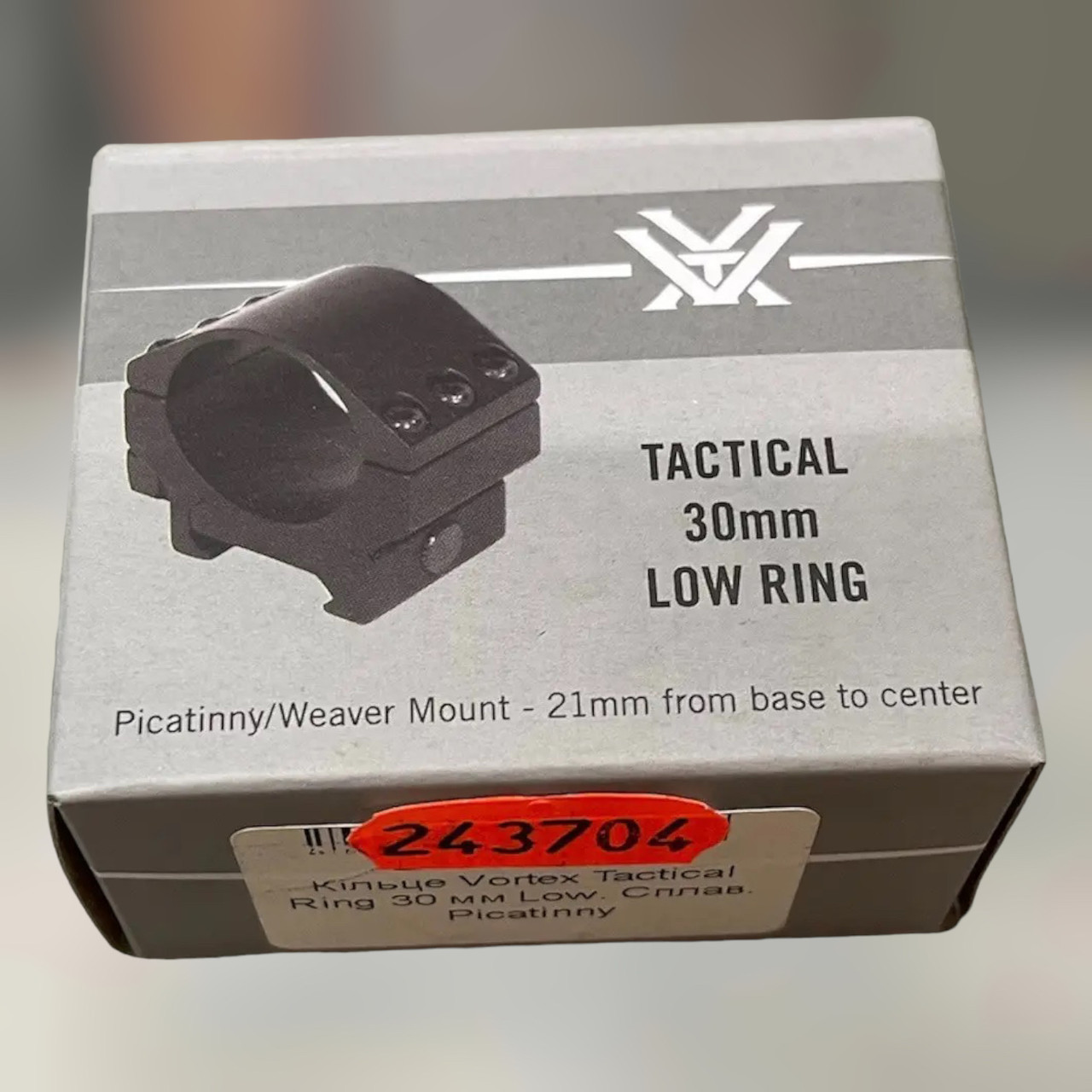 Кріплення для оптики – кільце Vortex Tactical Ring 30 mm, Low (TRL), Picatinny, кільце для прицілу 30 мм низьке, фото 1