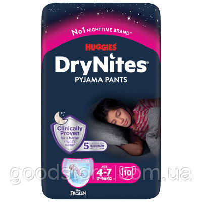 Підгузок Huggies DryNites для дівчаток 4-7 років 10 шт (5029053527581)