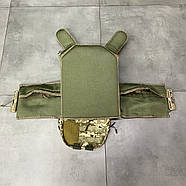 Плитоноска з підсумками та напашником, подвійне швидке скидання, з камербандами, Український Піксель, MOLLE, Cordura 1000D Мультикам, фото 9