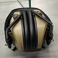 Навушники тактичні Earmor M30, активні, NRR 24, колір – Койот, активні навушники військові, фото 3