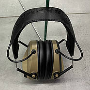 Навушники тактичні Earmor M30, активні, NRR 24, колір – Койот, активні навушники військові, фото 4