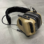 Навушники тактичні Earmor M31, активні, NRR 22, колір – Койот, активні навушники військові (M31 MOD3 Койот), фото 4