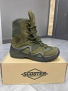 Берці тактичні Waterproof високі Scooter 41 р, Олива, водостійкі берці армійські тактичні, фото 7