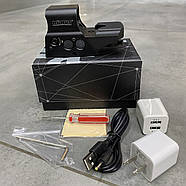 Коліматорний приціл KONUS SIGHT-PRO R8, з підзарядкою, 8 сіток, кріплення на 22 мм / 11 мм, фото 6