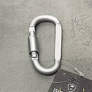 Карабін з муфтою, Single Sword, колір Сріблястий, до 100 кг, алюмінієвий сплав, карабін тактичний, фото 3