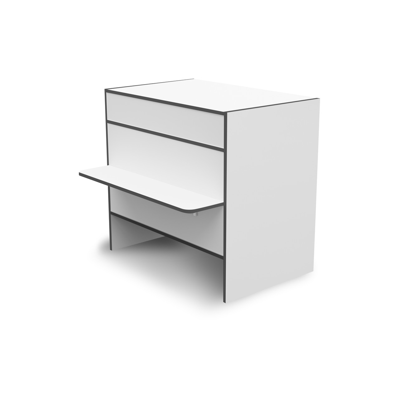 Торговий робочий прилавок-каса з шириною 900 мм ЕК-11+ з бортиком та шухлядою, фото 1