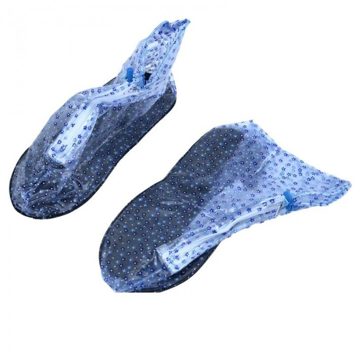 Тор! Водонепроницаемые чехлы-бахилы на обувь от дождя размер Размер S Синие - фото 3 - id-p2084266573