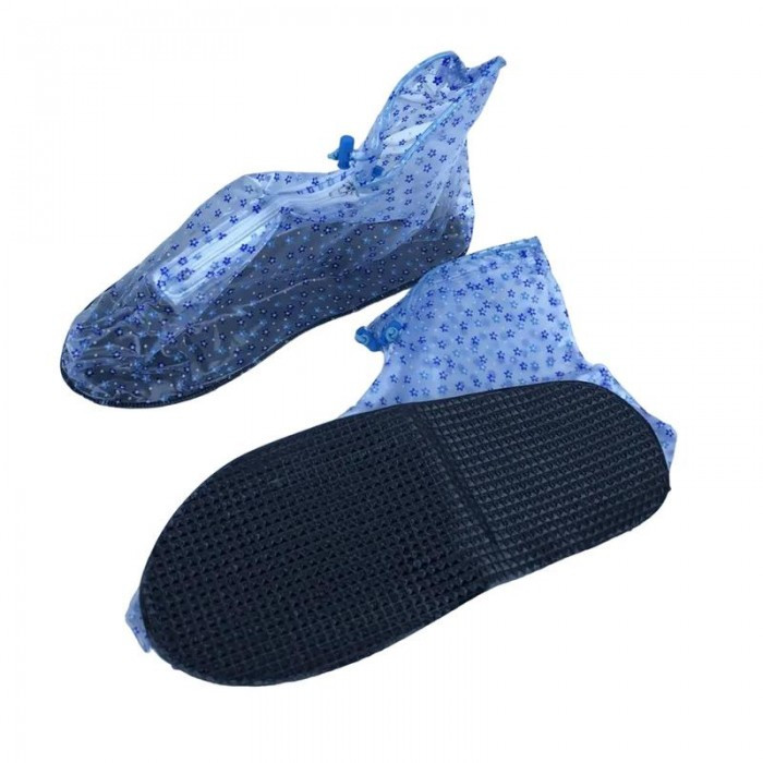 Тор! Водонепроницаемые чехлы-бахилы на обувь от дождя размер Размер S Синие - фото 4 - id-p2084266573