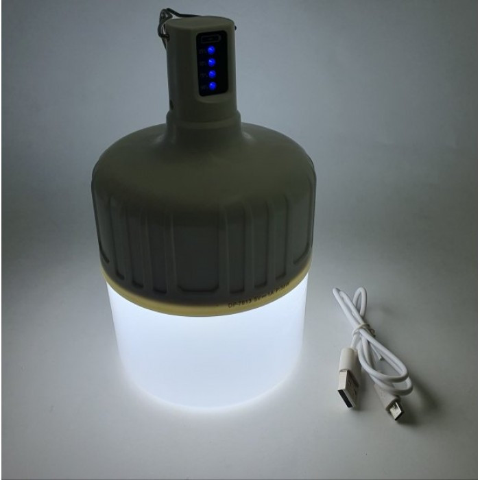Тор! Акумуляторна кемпінгова LED-лампа 18 W USB заряджання ліхтар світильник 2 режими яскравості 2000 mAh DP 7812 - фото 1 - id-p2084266578