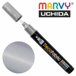 Художній маркер Marvy для розпису тканин, Срібло, односторонній, #223, DecoFabric (028617255804)