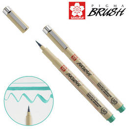 Лайнер Sakura пензель PIGMA Brush, Зелений (084511352100)