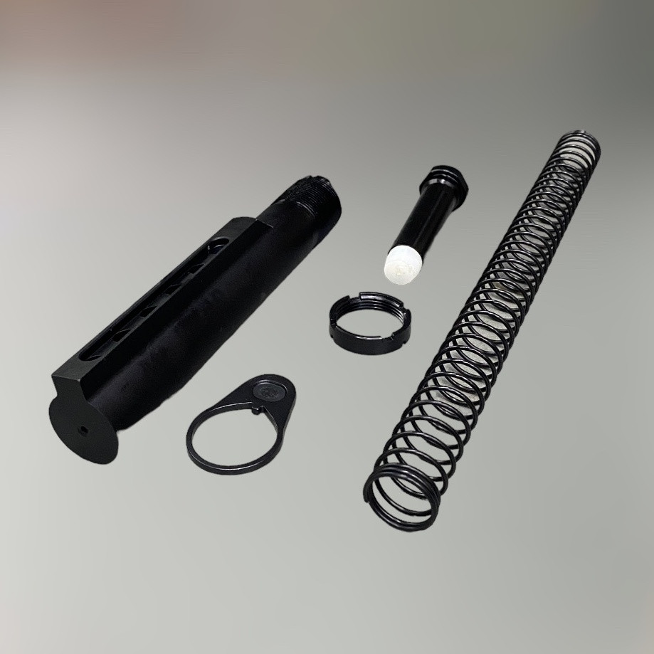 Комплект буферної трубки LD Turkish для AR-15, трубка + буфер + пружина + контргайка + торцева пластина, фото 1